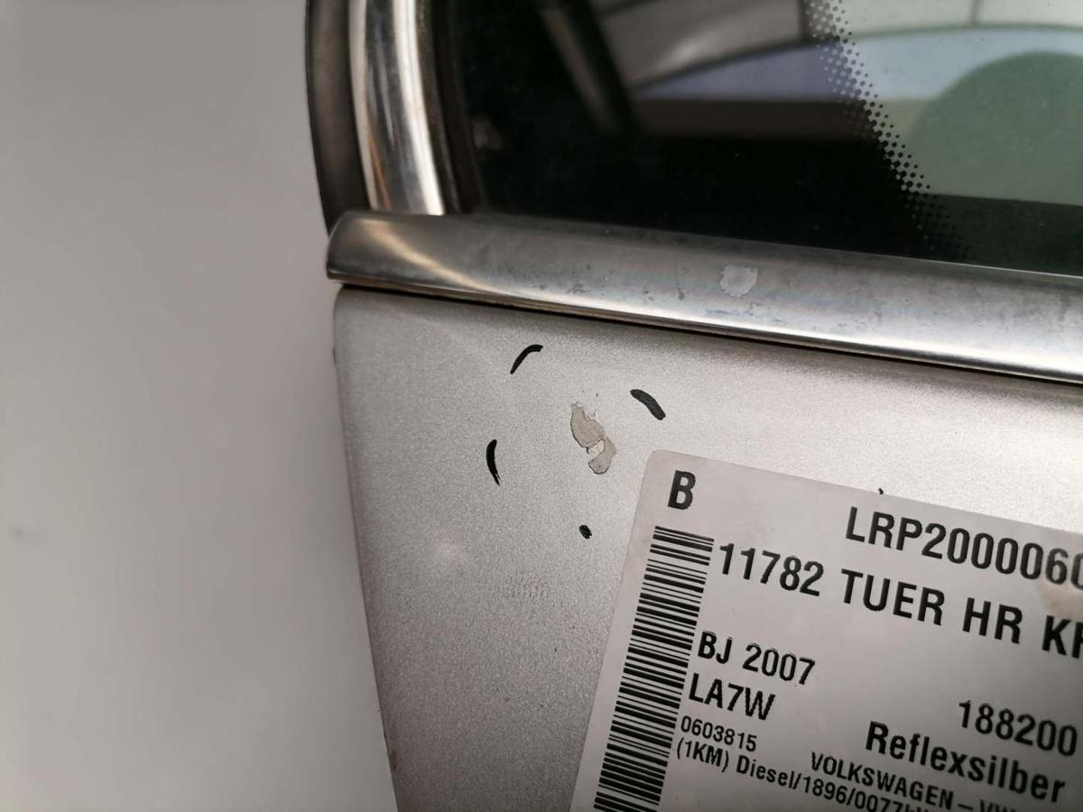 VW Jetta 1K2 original T&uuml;r hinten rechts LA7W Reflexsilber Bj.2007